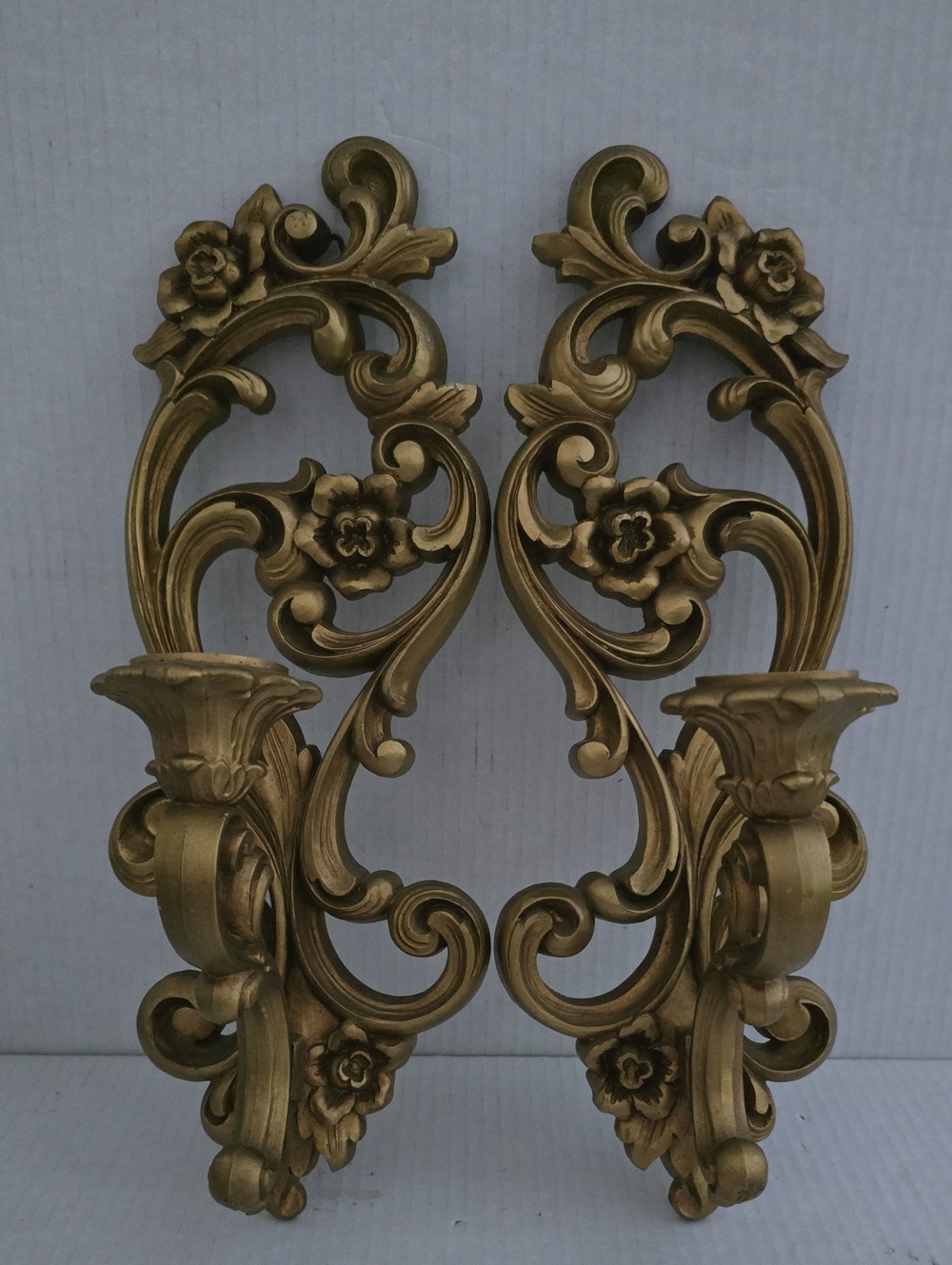 Pair of Vintage Homco Sconces - Picture 3 of 16